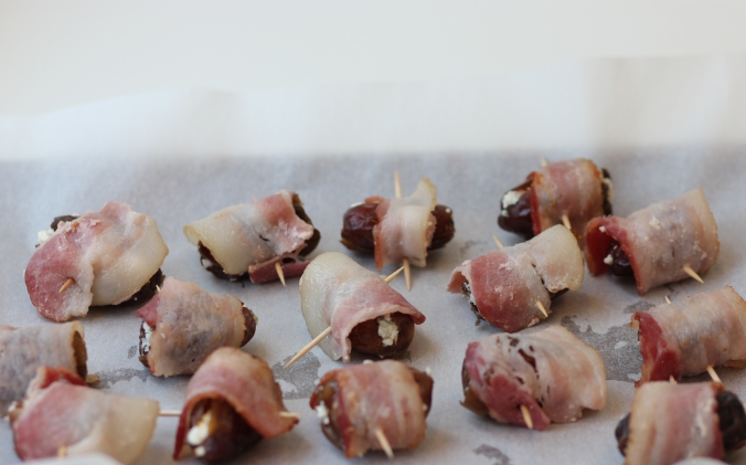 Stuffed Blue Cheese Bacon Wrapped Dates