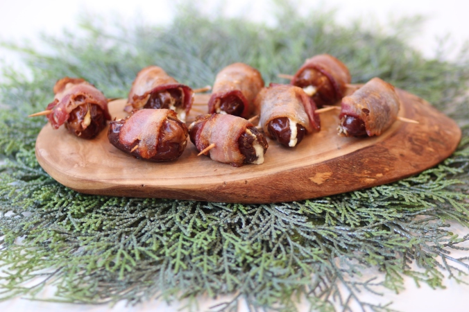 Stuffed Blue Cheese Bacon Wrapped Dates